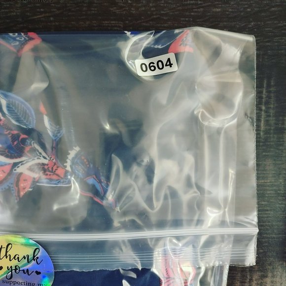 StJohns Bay Womens L Floral Navy Summer 34 Sleeve Boho Casual Lightweight Top - Picture 9 of 9